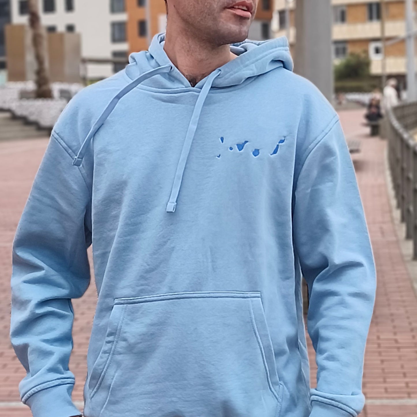 Islas Canarias Sudadera Negra (Azul, Unisex)