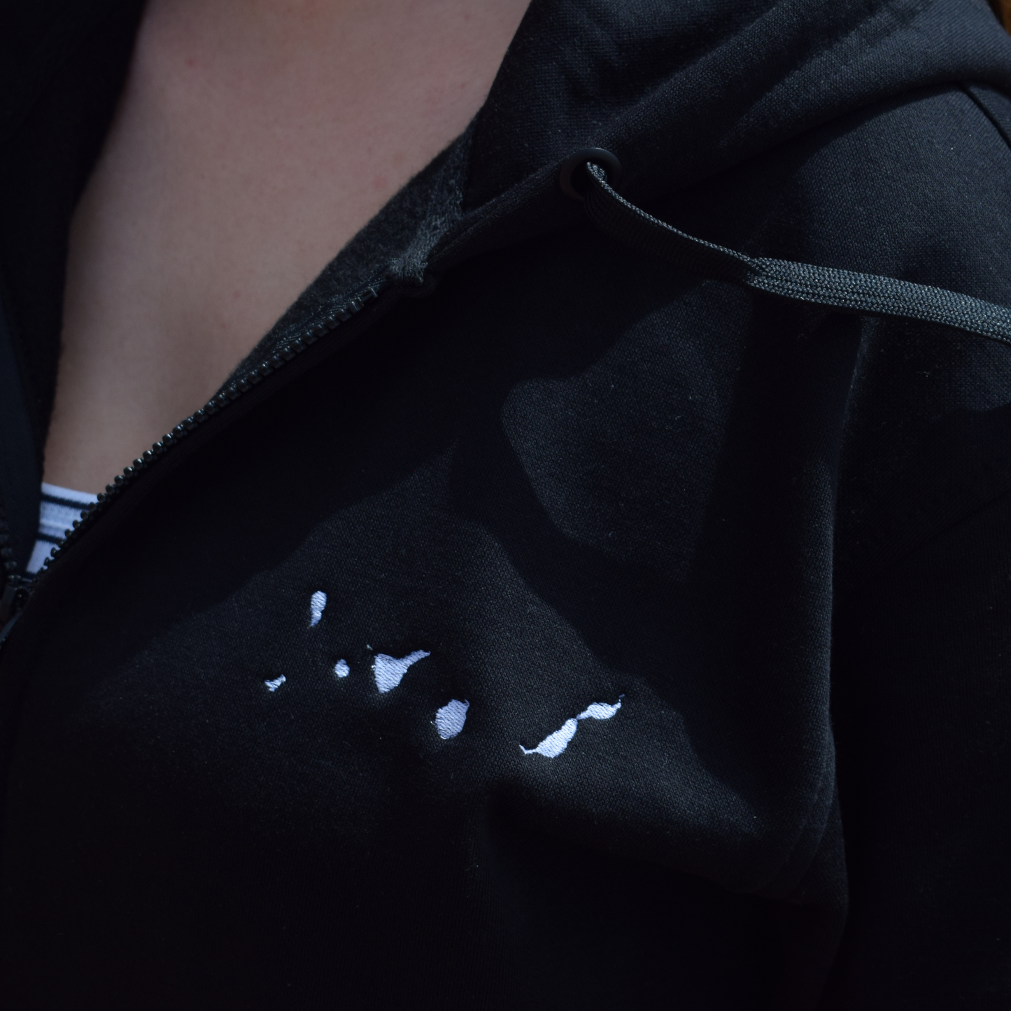 Islas Canarias Chaqueta con Cremallera Negra (Bordado, Unisex)