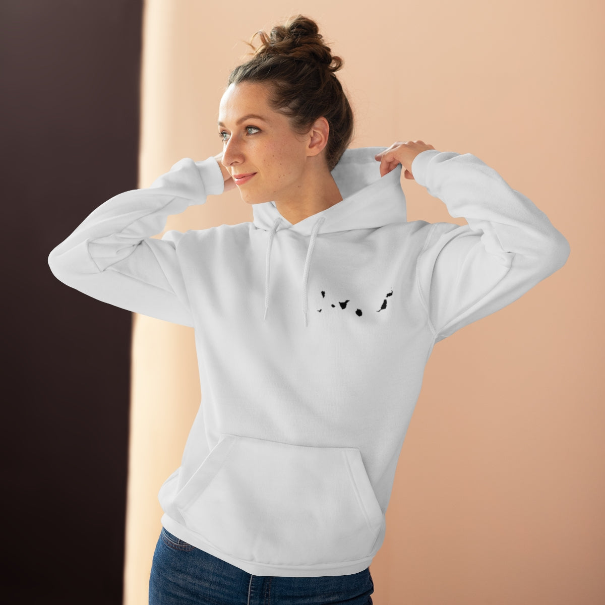 Islas Canarias Sudadera Blanca (Bordado, Unisex)