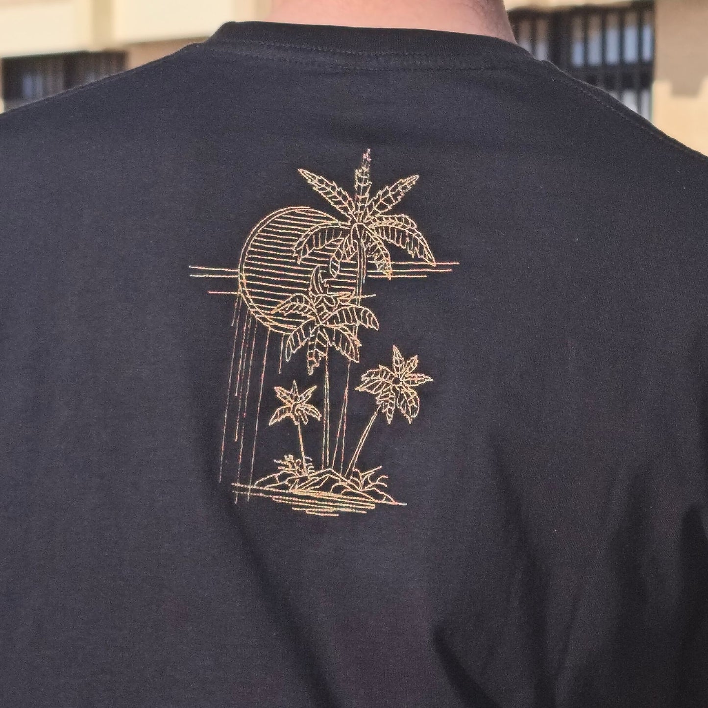Islas Canarias "Atardecer" Camiseta Bordada (Edición limitada)