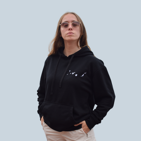 Islas Canarias Sudadera Negra (Bordado, Unisex)