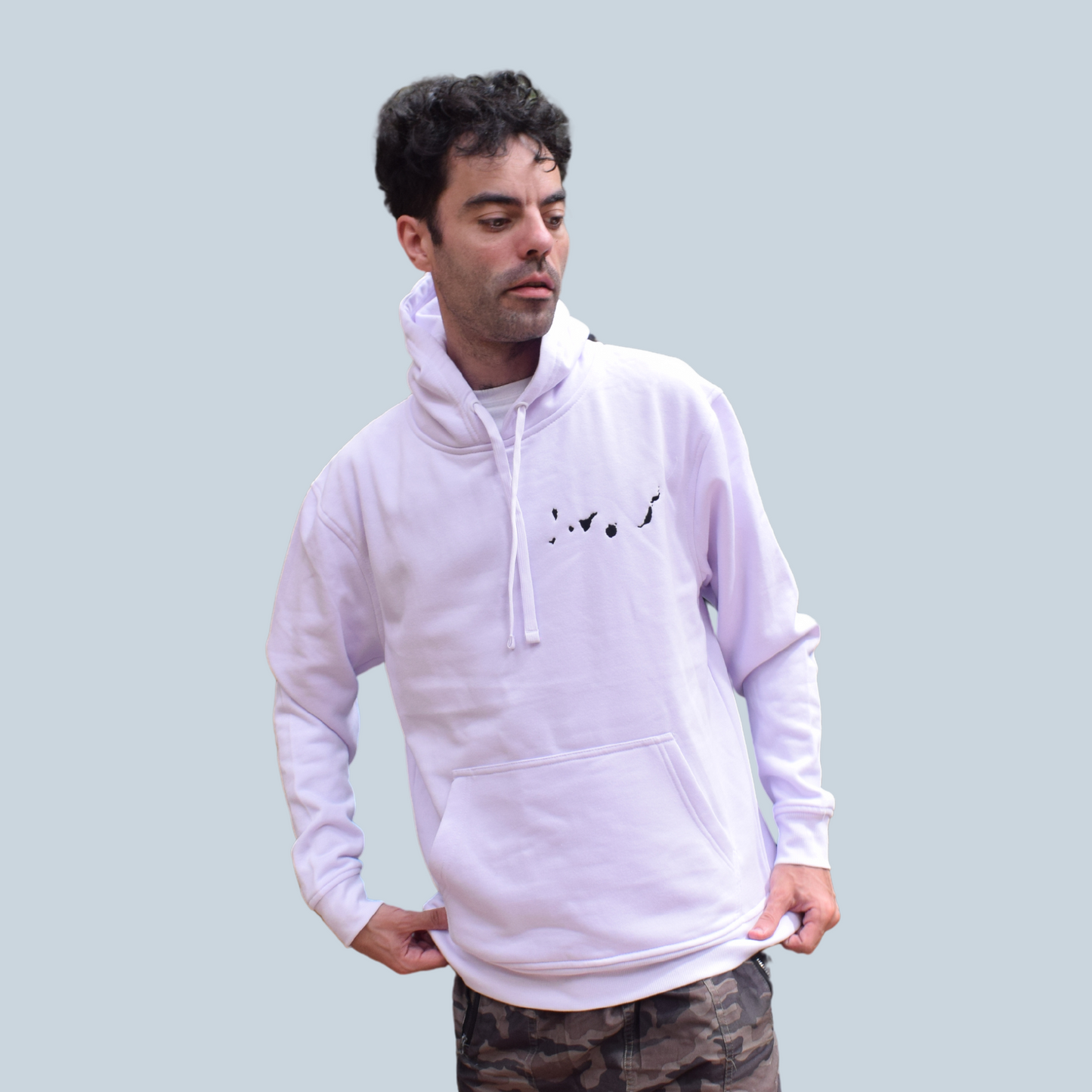 Islas Canarias Sudadera Blanca (Bordado, Unisex)