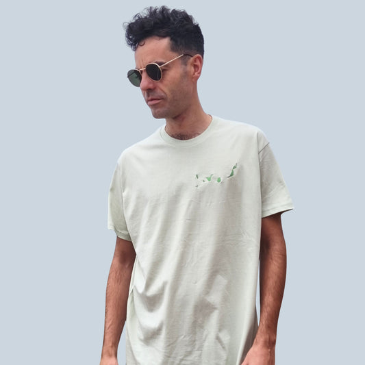 Islas Canarias Camiseta Bordada (Menta)