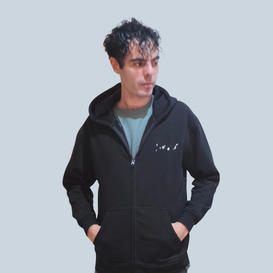 Islas Canarias Chaqueta con Cremallera Negra (Bordado, Unisex)